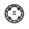 Couronne ICE CR1 en alu 7075 CNC filetée Noire 104 BCD