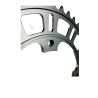 Couronne ICE CR1 en alu 7075 CNC filetée Noire 104 BCD