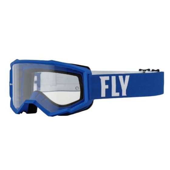 Masque FLY RACING Focus bleu/blanc