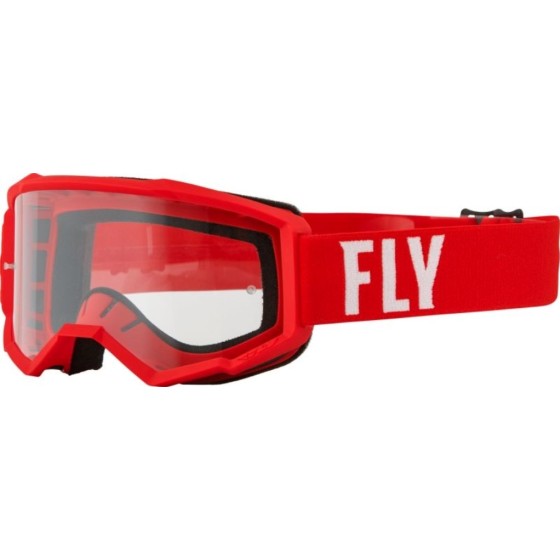 Masque FLY RACING Focus rouge/blanc
