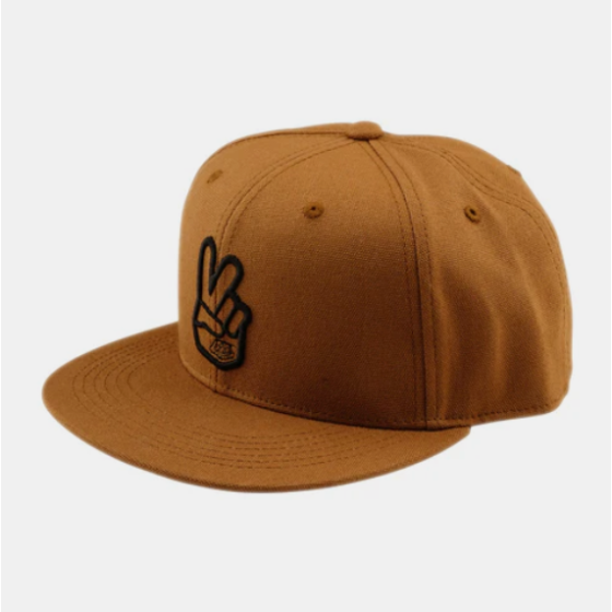 Casquette Peace Snapback Flat Bill Sienna