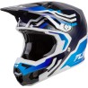 Casque FLY RACING Formula S Carbon Byte - Blue Carbon/blanc