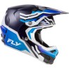 Casque FLY RACING Formula S Carbon Byte - Blue Carbon/blanc