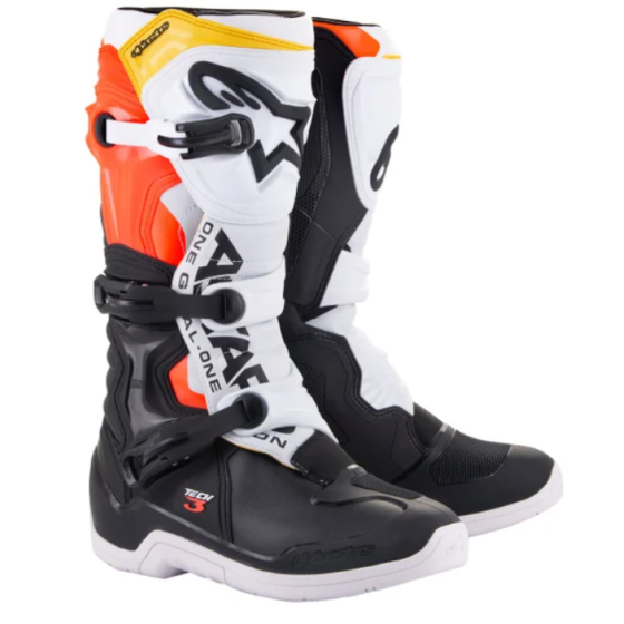 BOOT TECH 3 BLACK / WHITE / RED / FLUO YELLOW